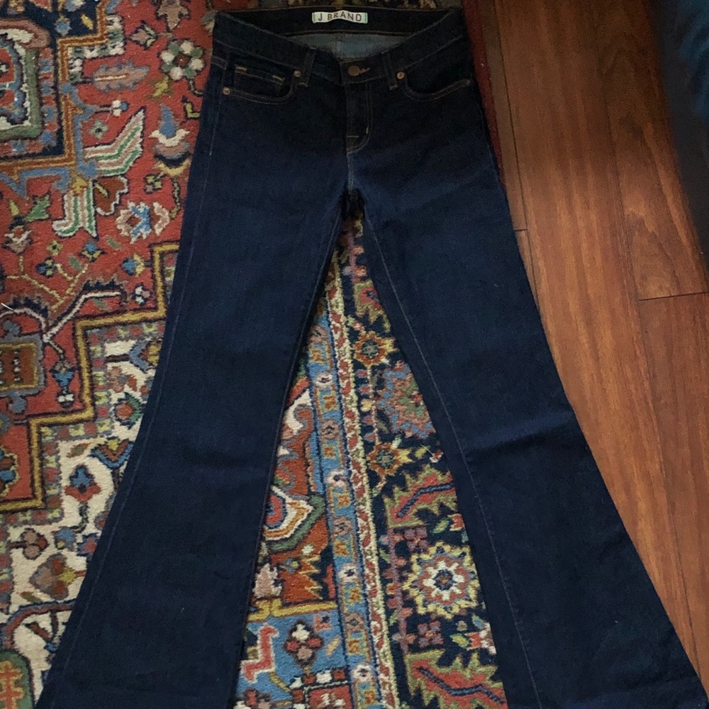 J Brand Babe Flare Jeans in Starless